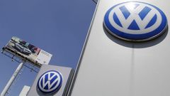 The logo of German carmaker Volkswagen is seen at the Volkswagen (VW) automobile manufacturing plant in a file photo. REUTERS/Imelda Medina