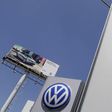 The logo of German carmaker Volkswagen is seen at the Volkswagen (VW) automobile manufacturing plant in a file photo. REUTERS/Imelda Medina