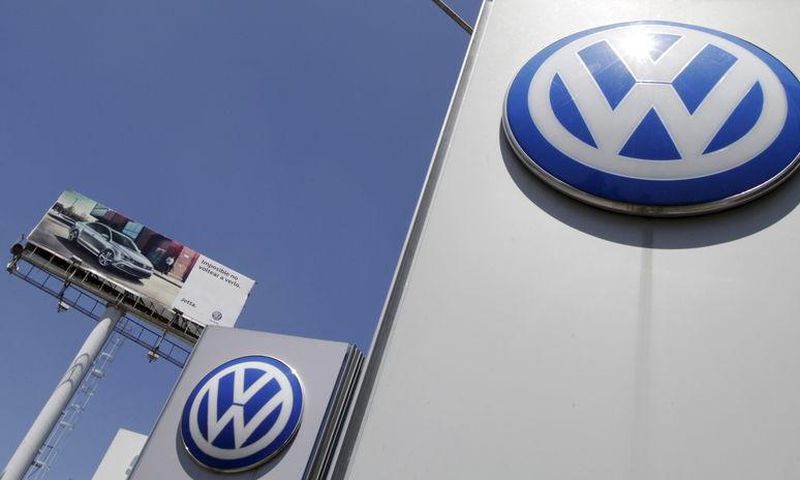 The logo of German carmaker Volkswagen is seen at the Volkswagen (VW) automobile manufacturing plant in a file photo. REUTERS/Imelda Medina