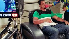 Van Vicker and Jackie Appiah on the set of Stalemate