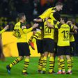 Marco Reus leads the celebrations as Borussia Dortmund rout Hanover 96 to go nine points clear of Bayern Munich in the Bundesliga