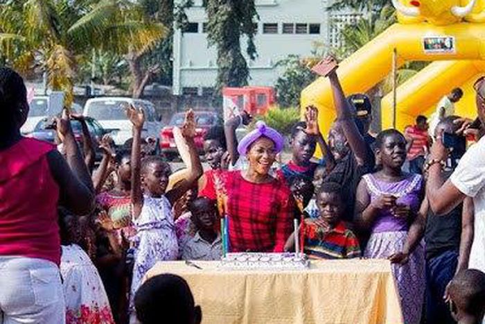 Chris Attoh & Damilola celebrate son's life with a party in Ghana