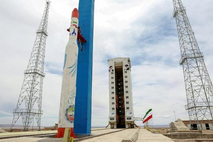 Iran says it has no intention of increasing the range of its missiles but will press ahead with satellite launches by rockets like this Simorgh (Phoenix) seen in a defence ministry handout dated July 27, 2017