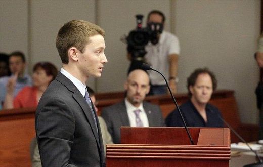 Pelle Wall, 21, used funds he inherited from his mother in his efforts to have his father go on trial. 