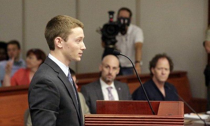Pelle Wall, 21, used funds he inherited from his mother in his efforts to have his father go on trial. 