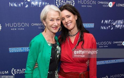 Helen Mirren and Julie Taymor at the premiere of A Midsummer Night's Dream in New York City.