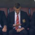 Victor Valdes, David De Gea and Anders Lindegaard sat together in the directors' box at Old Trafford.