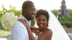42-yr-old Union and 33-yr-old Wade wedded on August 30, 2014 in an all black-and-white themed affair in Miami at the stunning Chateau Artisan castle