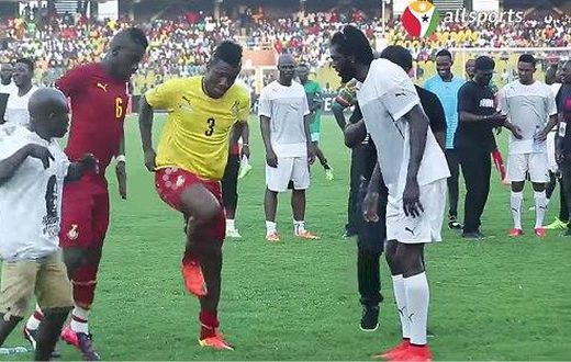 Asamoah Gyan, Gasmilla and Afriyie Acquah dance to Telemo