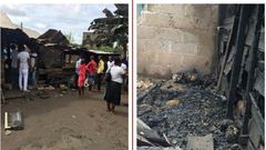 Scene of the fire disaster