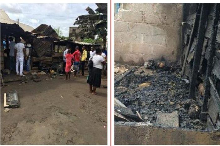 Scene of the fire disaster