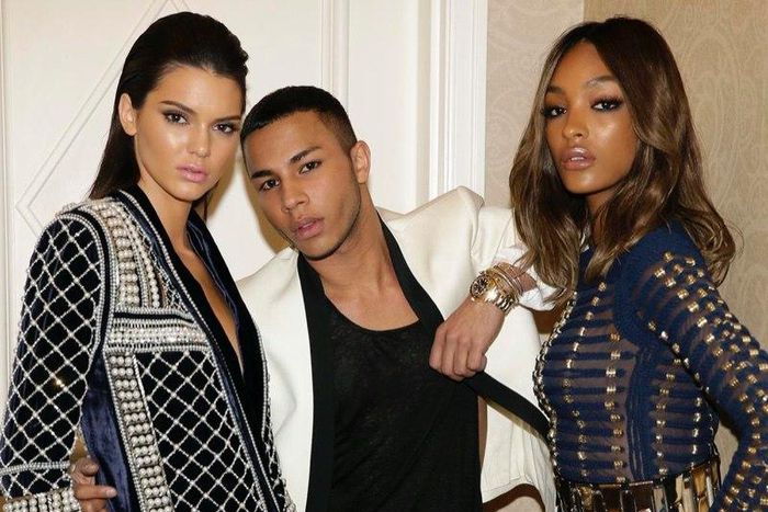 Kendall Jenner, Olivier Rousteing and Jourdan Dunn