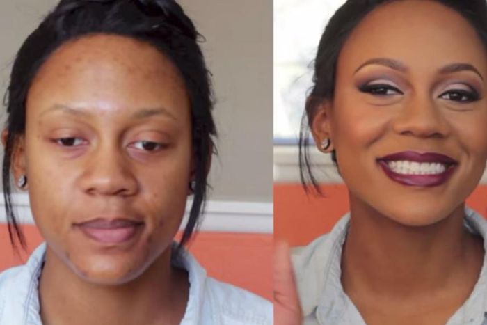 Covering blemishes using makeup