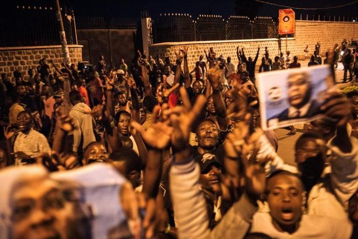 Celebrations erupted among Tshisekedi's supporters after the announcement that he had won DR Congo's contested election