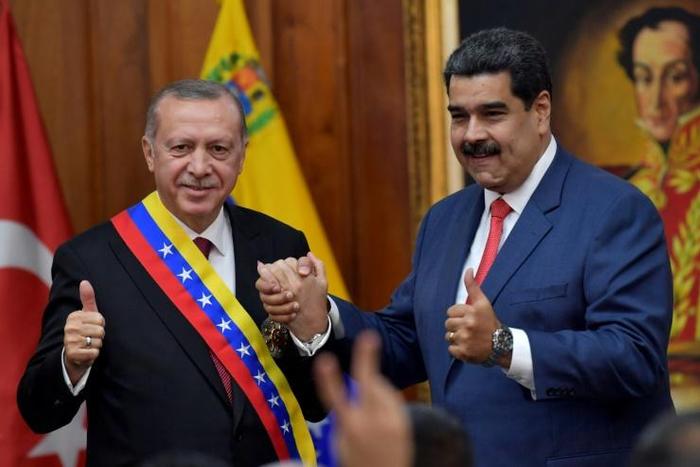 President Recep Tayyip Erdogan has backed embattled Venezuelan President Nicolas Maduro, who is facing a challenge from the opposition at home