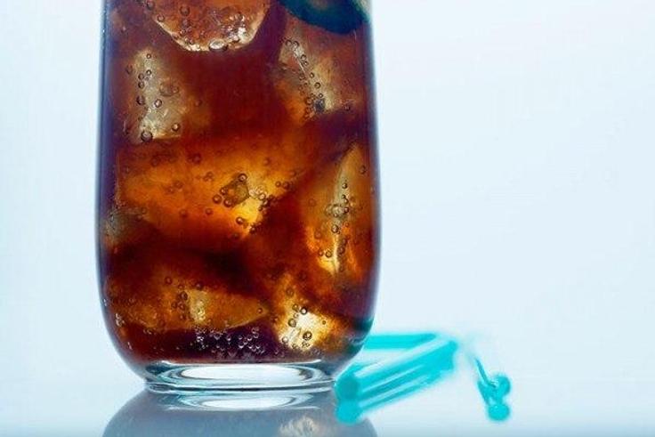 A chilled glass of Cubra Libre also known as rum and coke
