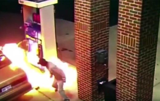 Man sets gas station on fire trying to kill spider with lighter