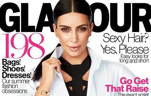 Kim Kardashian covers Glamour Magazine July 2015 issue