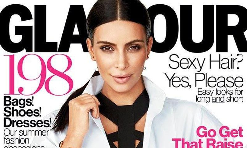 Kim Kardashian covers Glamour Magazine July 2015 issue