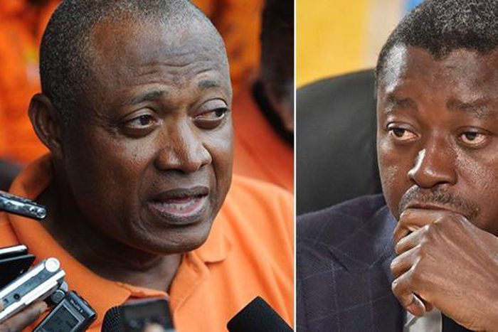 Opposition candidate Jean-Pierre Fabre  and President Faure Gnassingbe