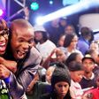 An elated Nkanyinso Khumalo aka Ace and Ntombifuthu Tshabalala aka Ntombi hug after announced winners