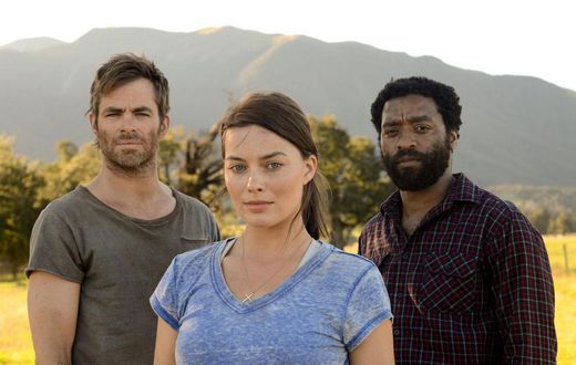 Chris Pines, Chinwetel Ejiofor and Margot Robbie in movie