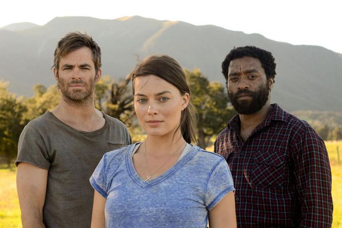 Chris Pines, Chinwetel Ejiofor and Margot Robbie in movie