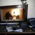 A damaged studio at the offices of the Palestinian Broadcasting Corporation in Gaza City after a raid on January 4, 2019