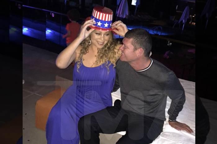 Mariah Carey and James Packer on July 4th