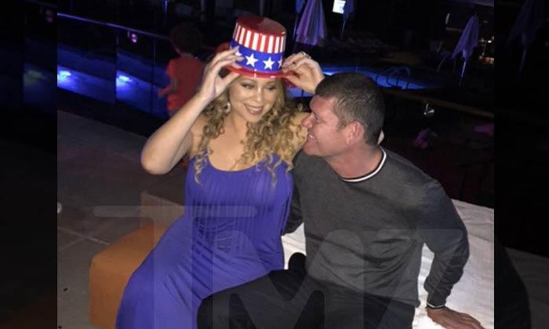 Mariah Carey and James Packer on July 4th
