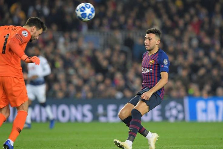 Barcelona's Spanish forward Munir El-Haddadi (pictured December 2018) will likely be sold, leaving Barca short of cover up front