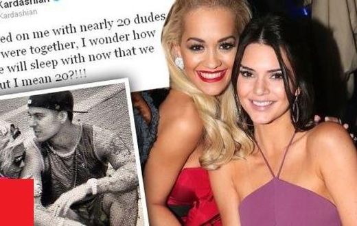 Kendall Jenner and Rob Kardashian's ex, Rita Ora at 2015 amfAR gala, Cannes