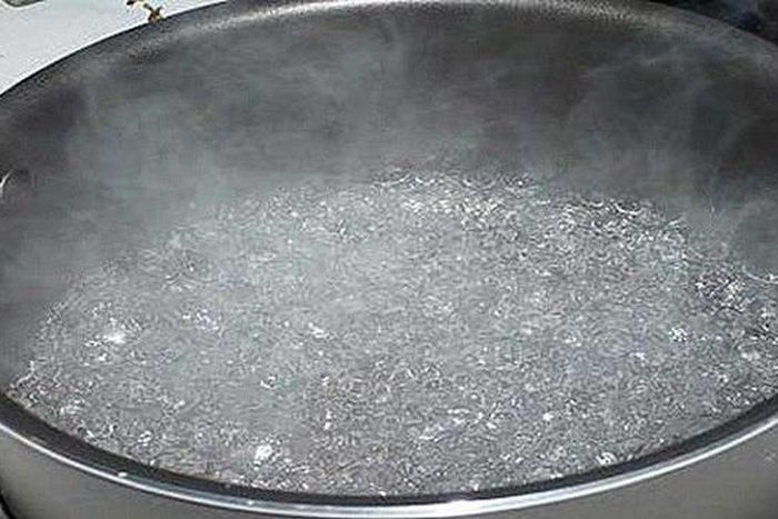 Pot of hot water