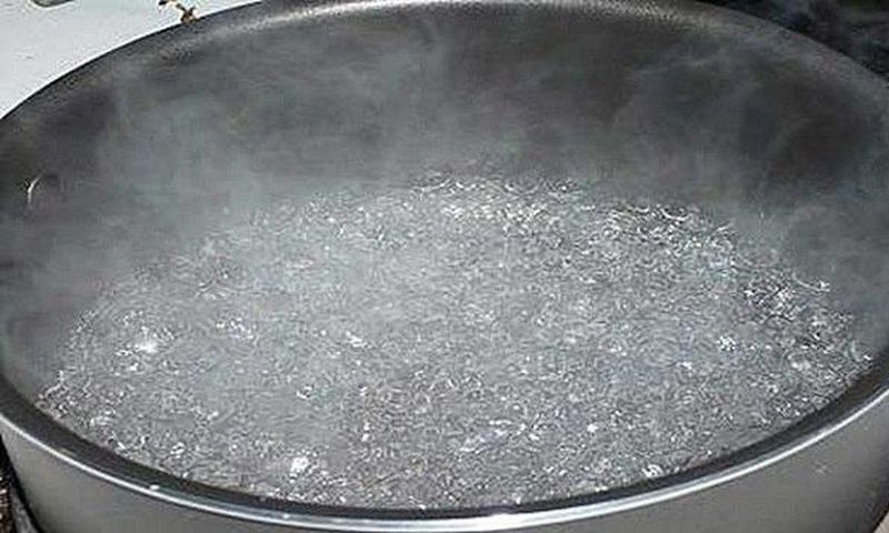 Pot of hot water