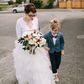 The bride and the ring bearer