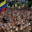 Demonstrators in Caracas rally against Nicolas Maduro, who the United States has declared to be illegimate as the president of Venezuela