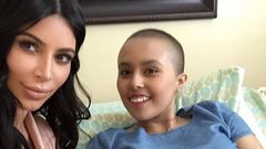 Kim Kardashian visits Make-A-wish recepient