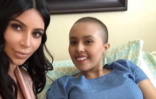 Kim Kardashian visits Make-A-wish recepient