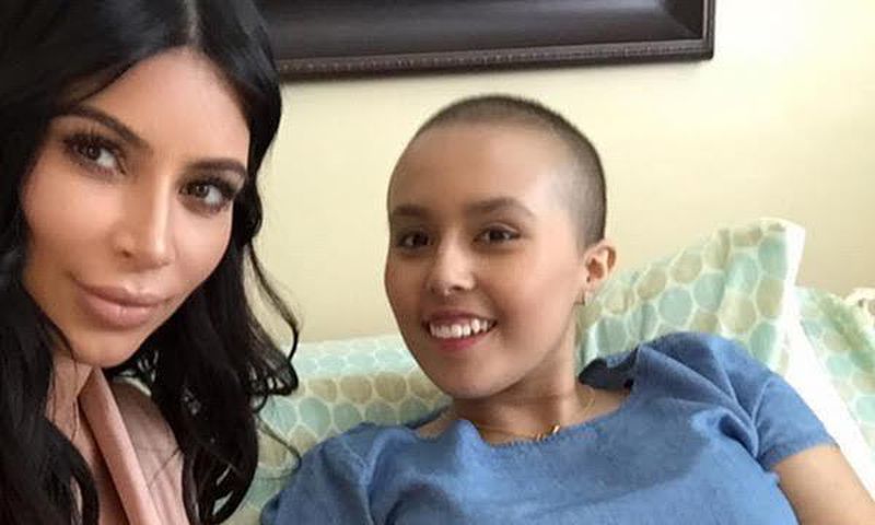 Kim Kardashian visits Make-A-wish recepient