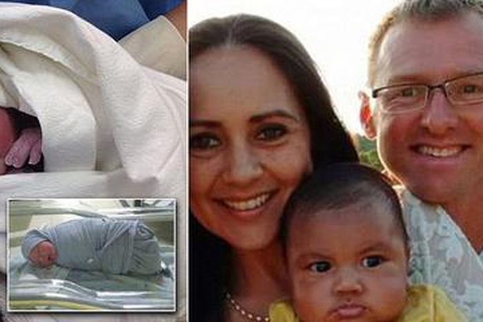 Richard Cushworth, and his wife, Mercedes Casanellas accuse hospital of switching their son at birth