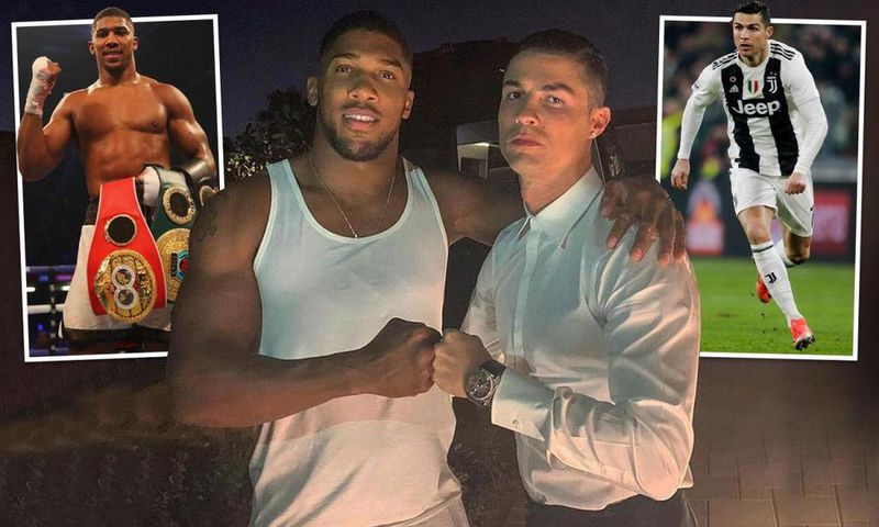 Anthony Joshua meets Cristiano Ronaldo