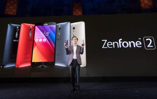 Asus official at the launch of the 128GB phone.