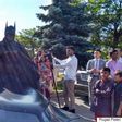 30-yr-old Patel rolled into his wedding venue with the Dark Knight, a.k.a. the Brampton Batman himself in a sleek Batmobile