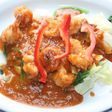 Fried fish in peanut sauce