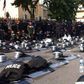 This riot police team in Thailand who laid down their shield as a sign of solidarity for the protesters they were ordered to block.