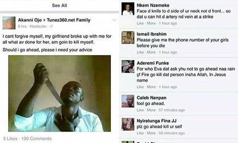 Akanni Ojo wants to know if he can kill himself