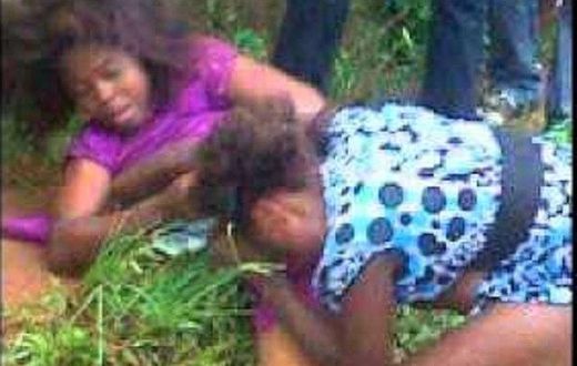 Two women fighting
