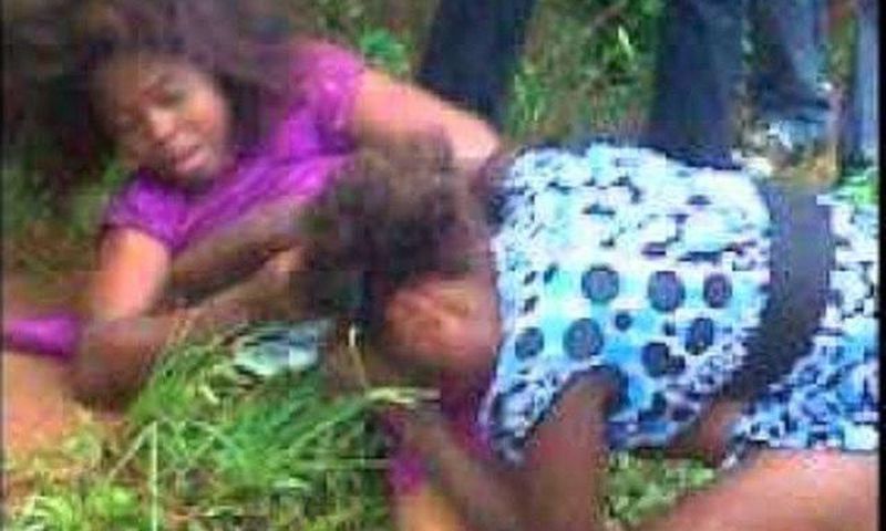 Two women fighting