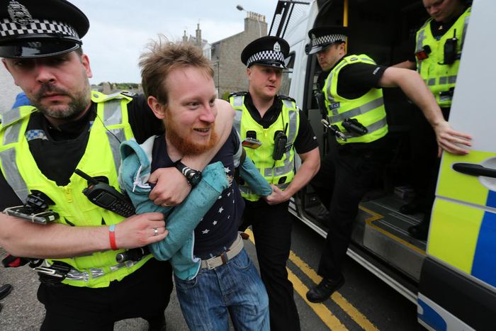 Scotland police arrest a man (illustrative purposes only)