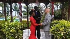 Nastassian Brandon and Daniel Jose exchanging vows